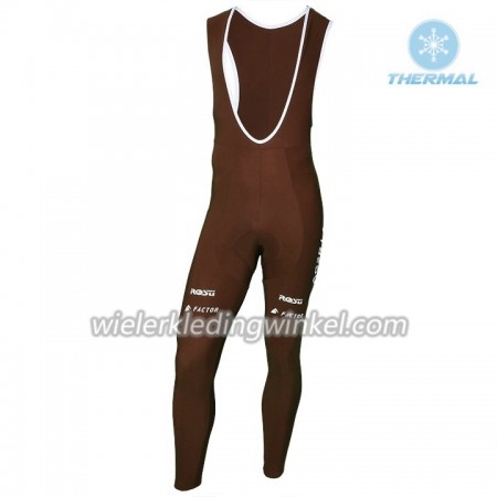Fietsbroek Lang met Bretels 2018 AG2R La Mondiale N002 Winter Thermal Fleece